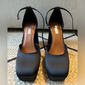 Satin Platform Mary Janes